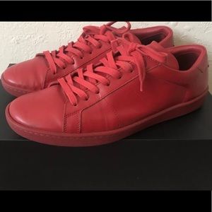 Saint Laurent Mens SL 01 Court Red Sneakers Sz 10